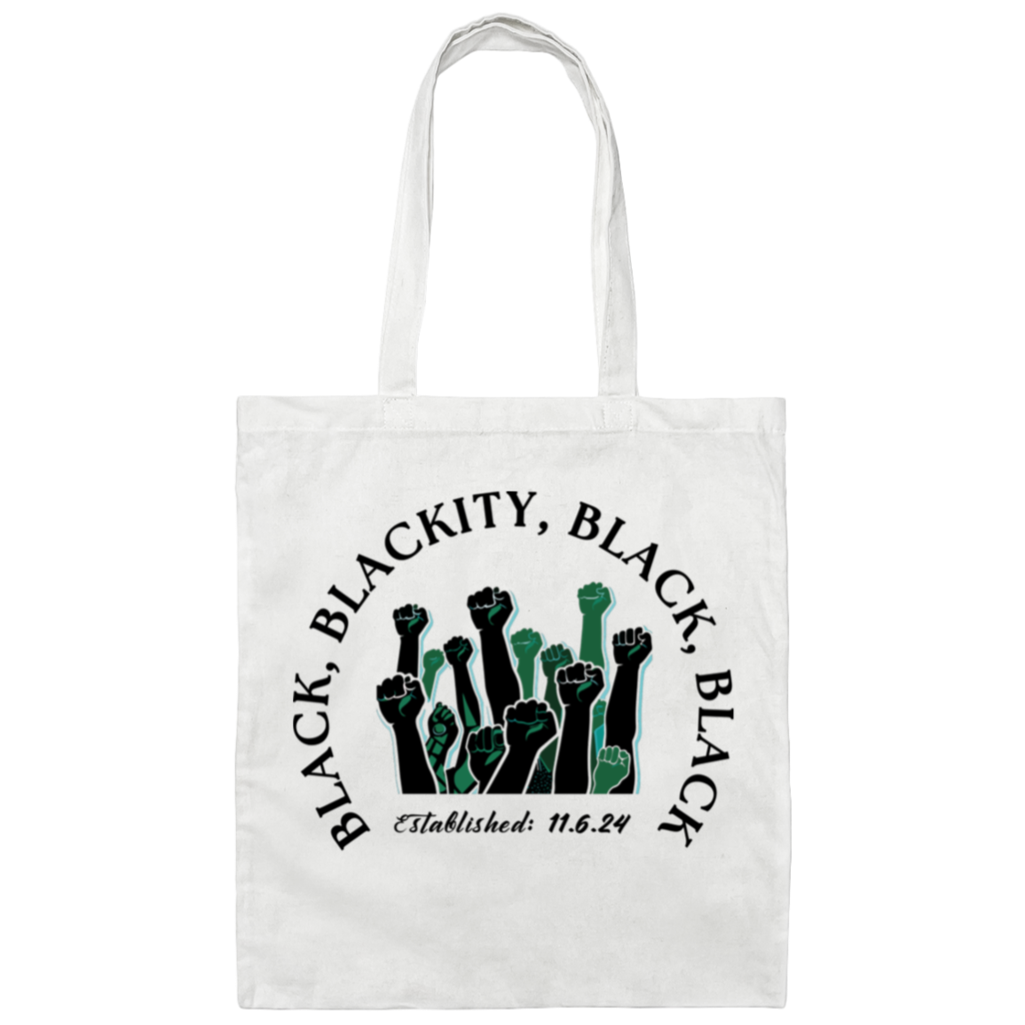 Black, Blackity tote bag