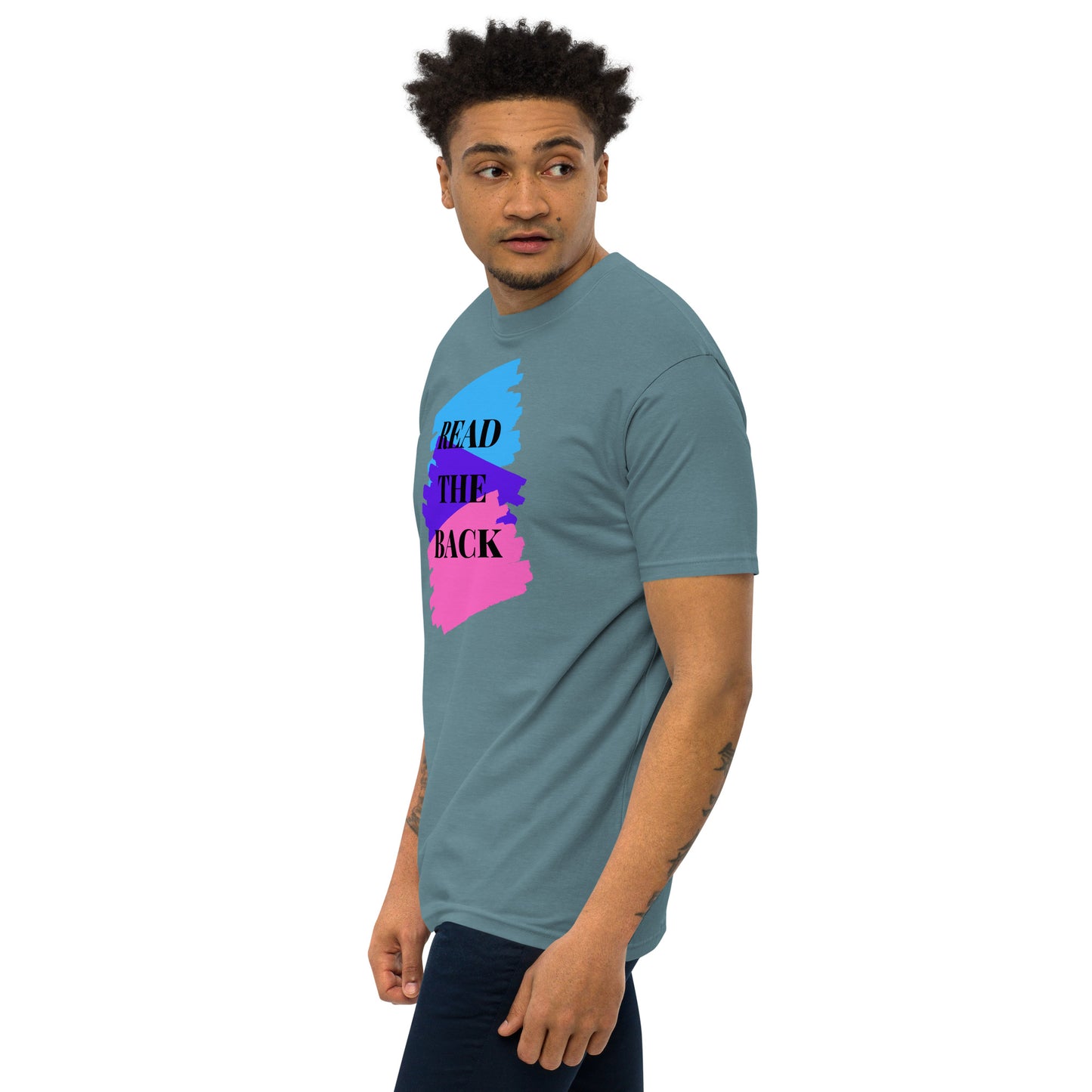 Read the Back Men’s premium heavyweight tee