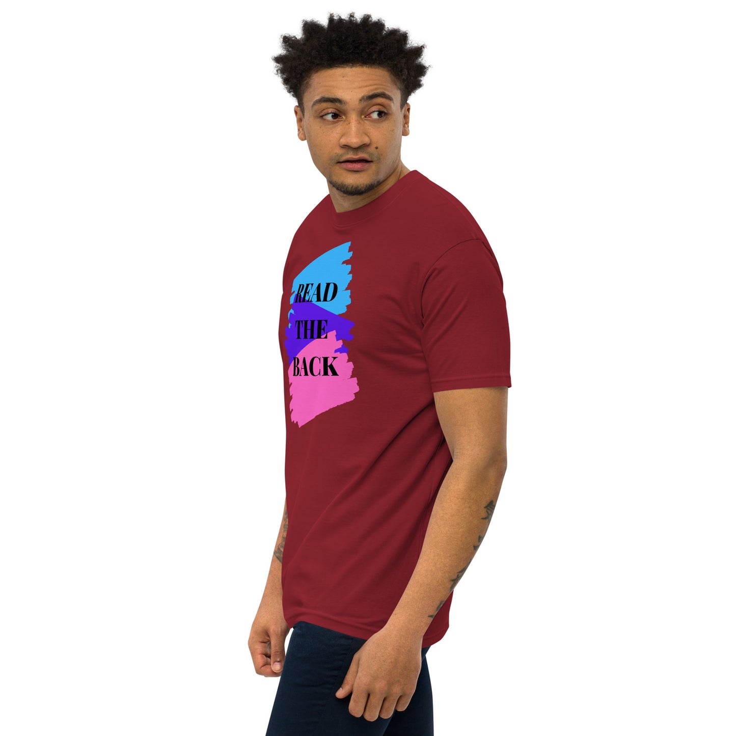 Read the Back Men’s premium heavyweight tee