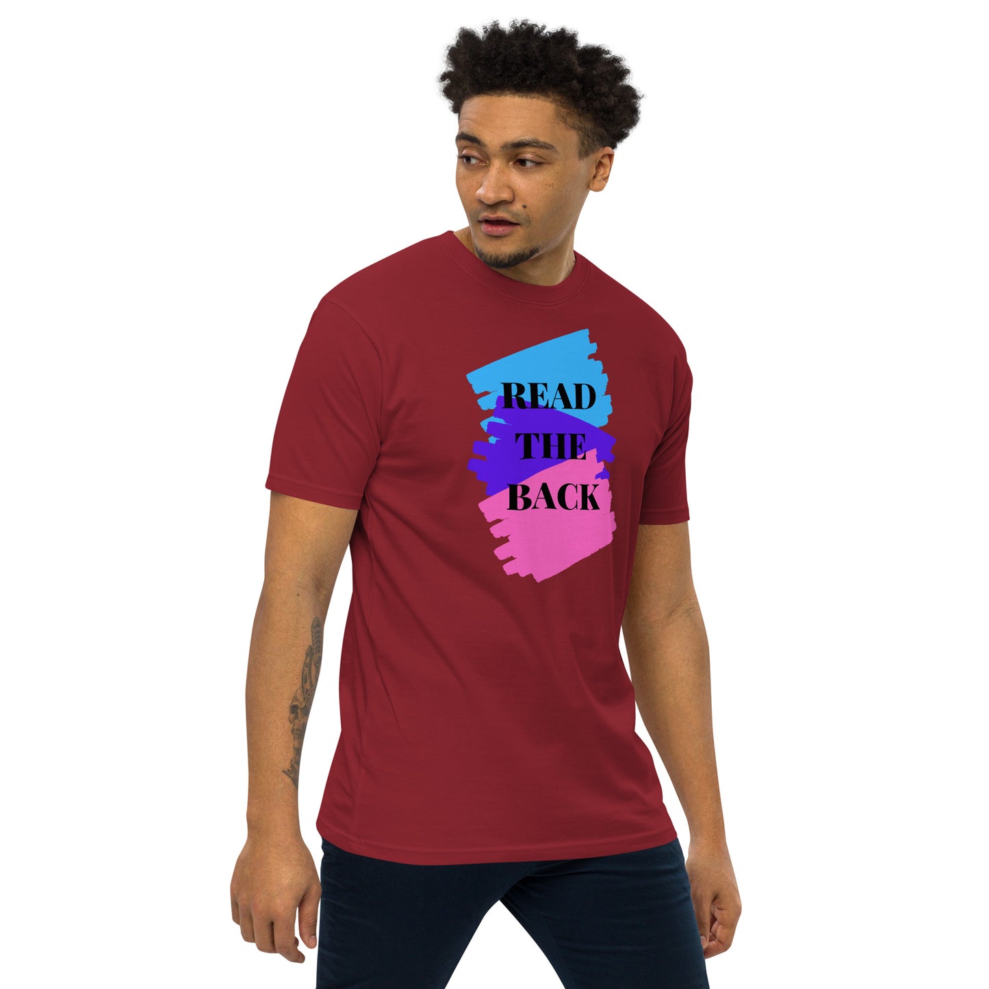 Read the Back Men’s premium heavyweight tee