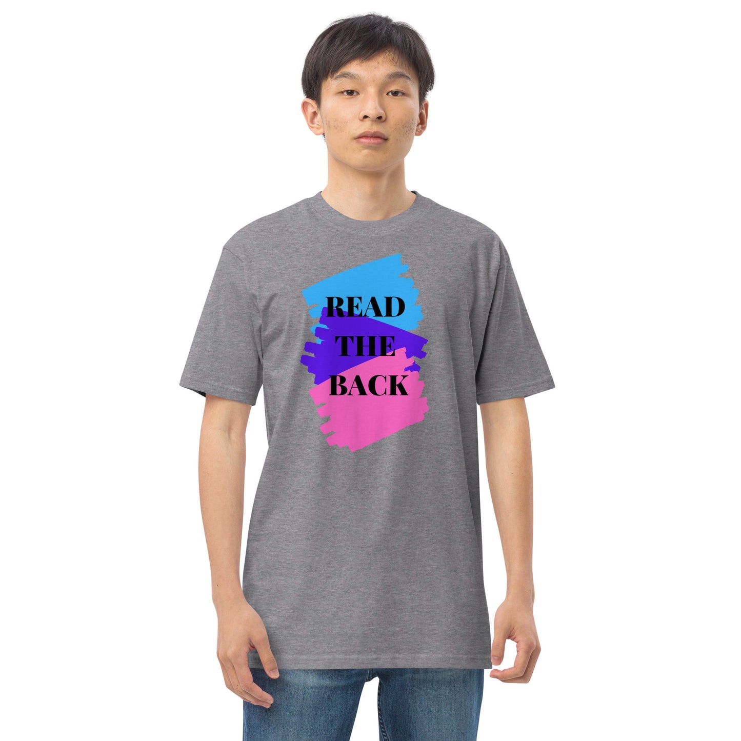 Read the Back Men’s premium heavyweight tee