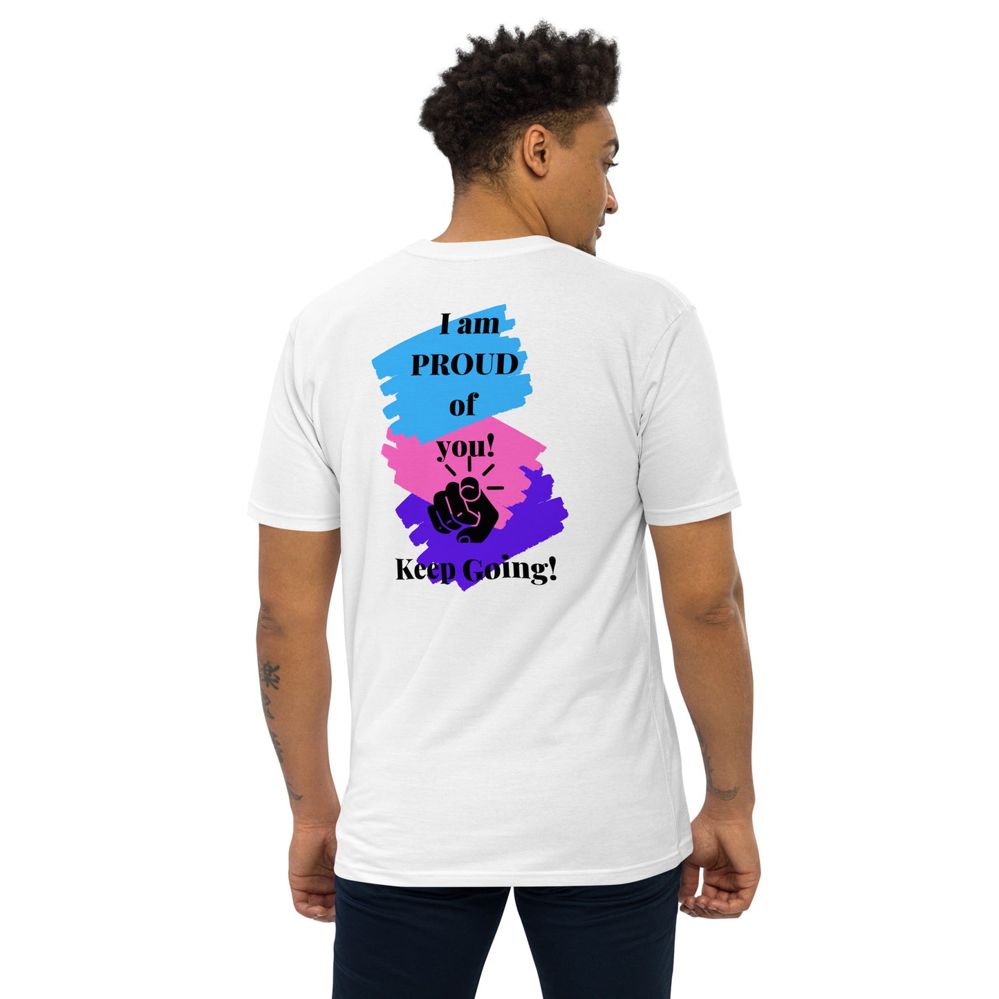 Read the Back Men’s premium heavyweight tee