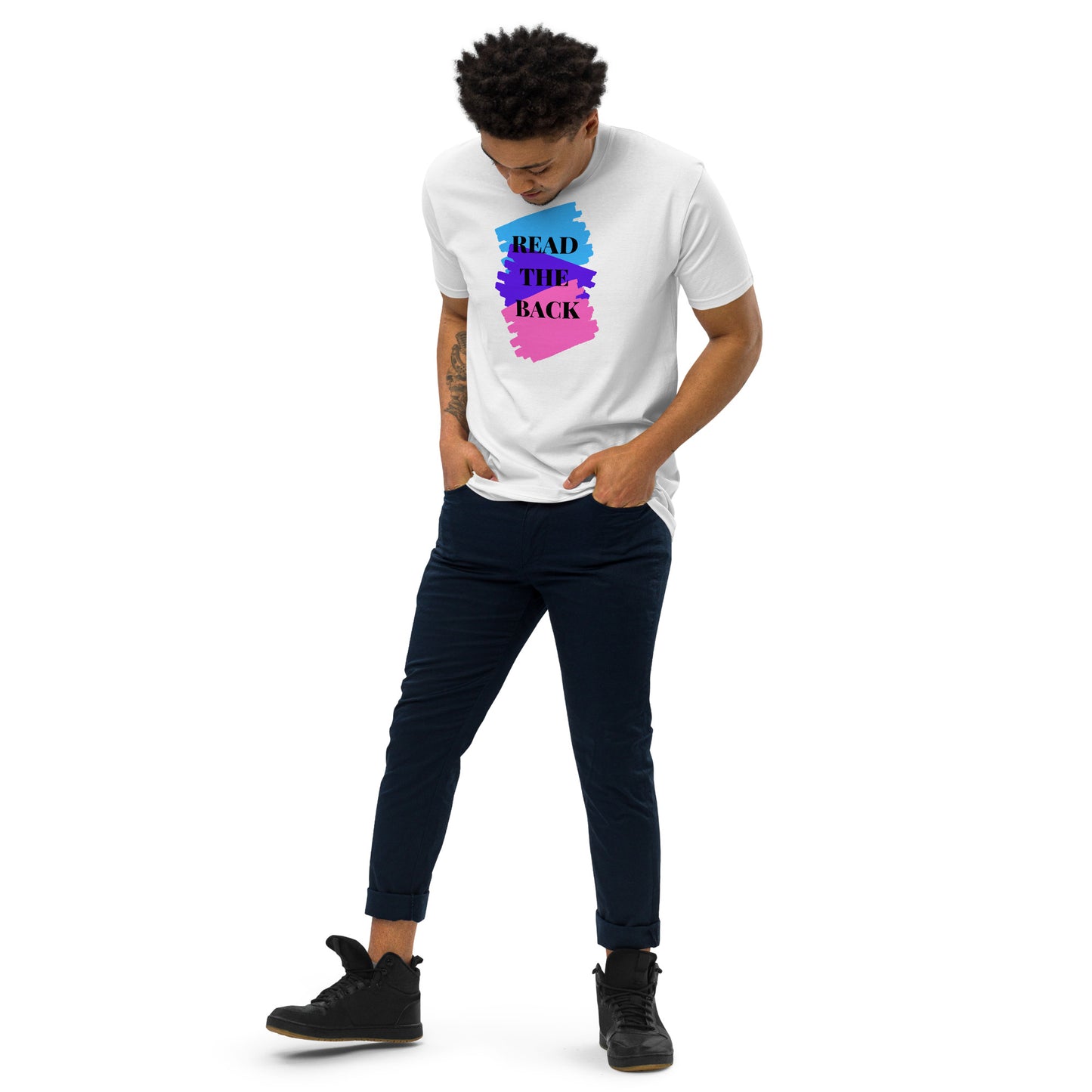 Read the Back Men’s premium heavyweight tee