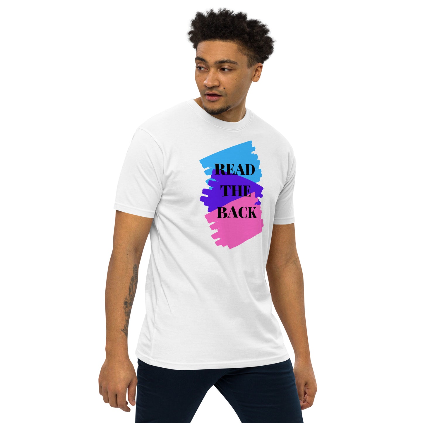 Read the Back Men’s premium heavyweight tee