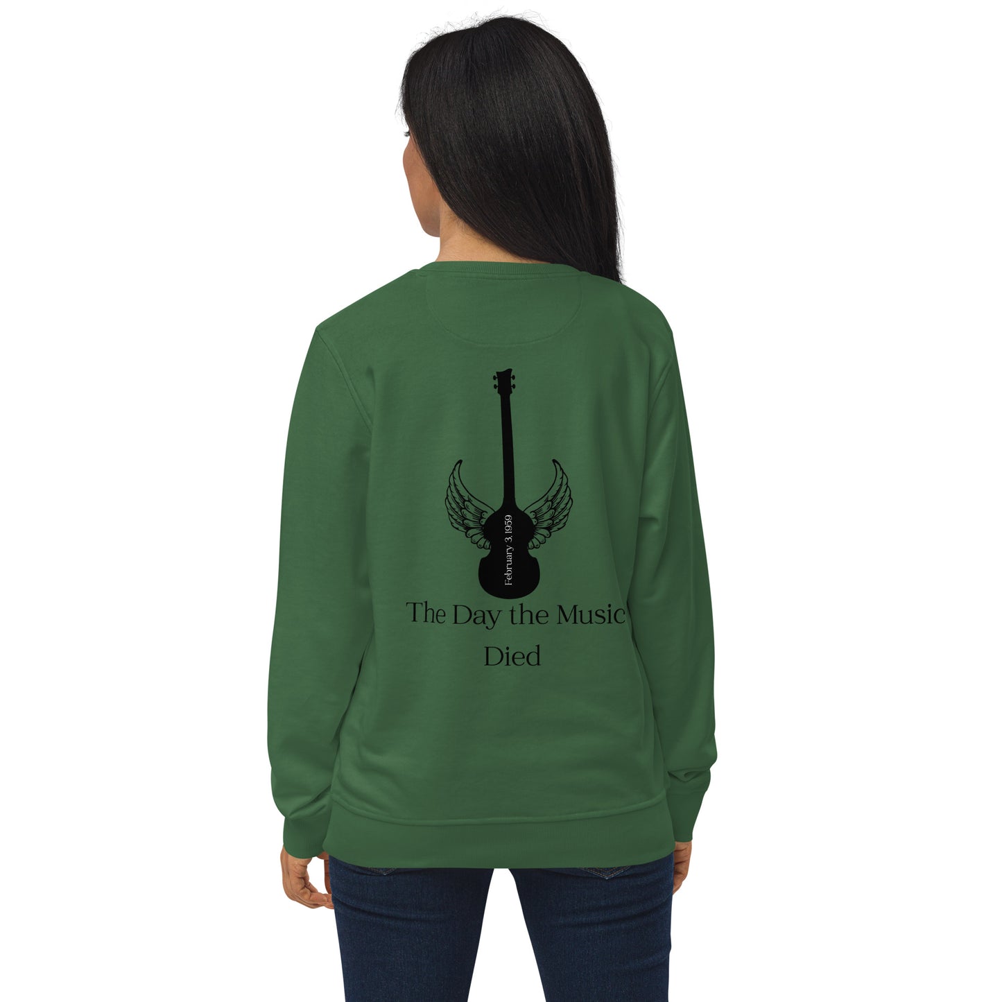 The day the music died Unisex organic sweatshirt
