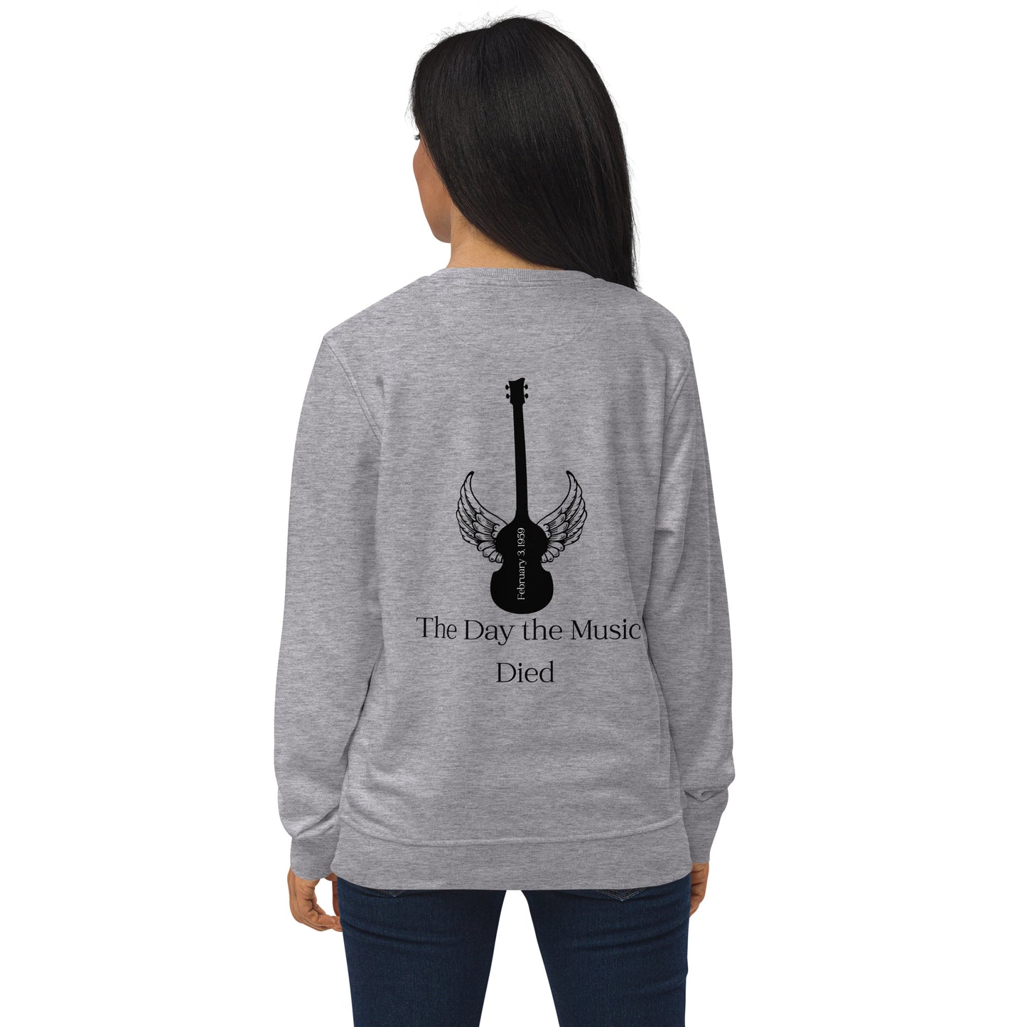 The day the music died Unisex organic sweatshirt