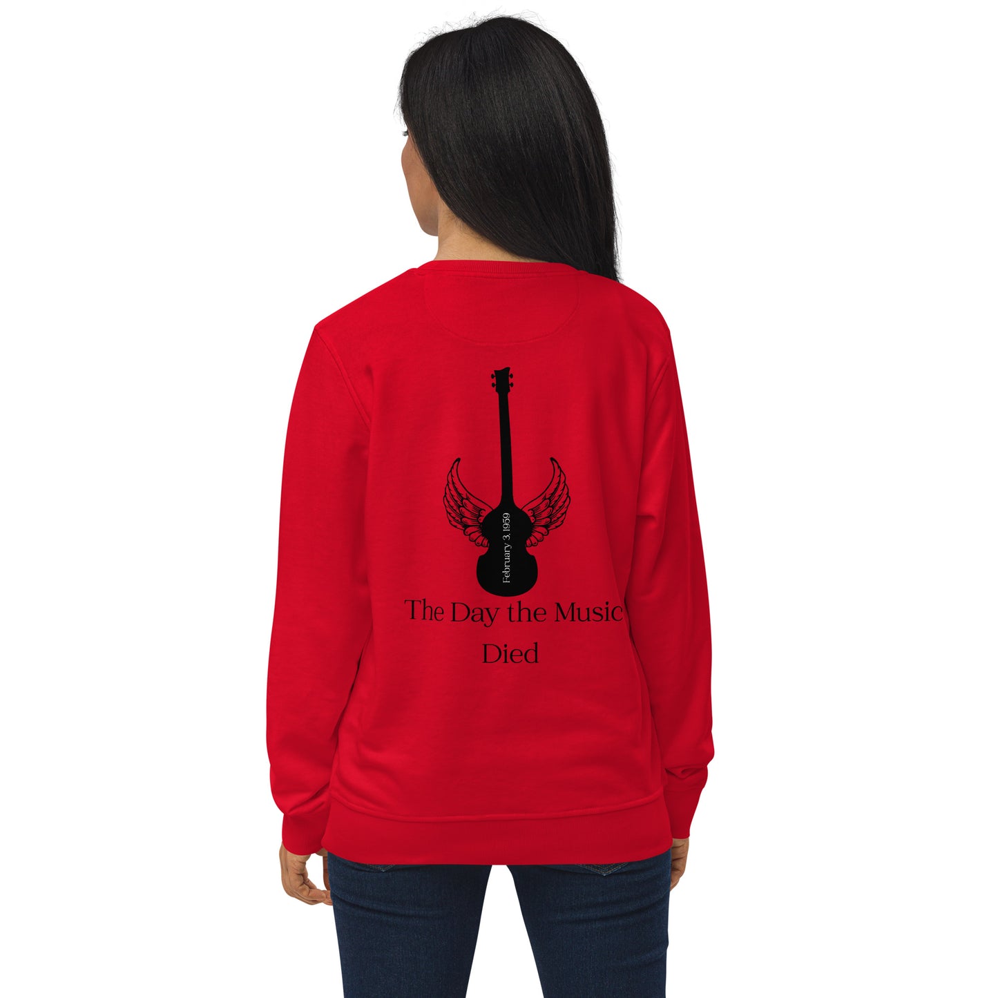 The day the music died Unisex organic sweatshirt