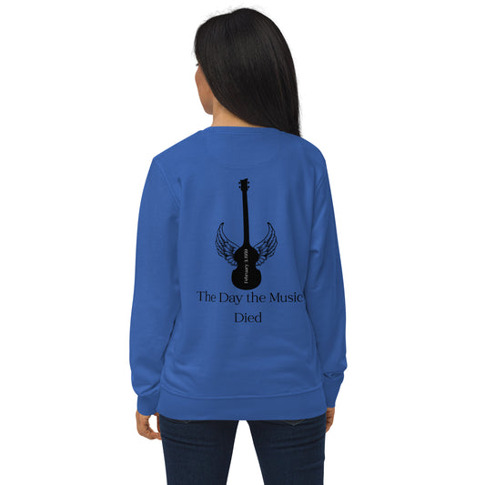 The day the music died Unisex organic sweatshirt